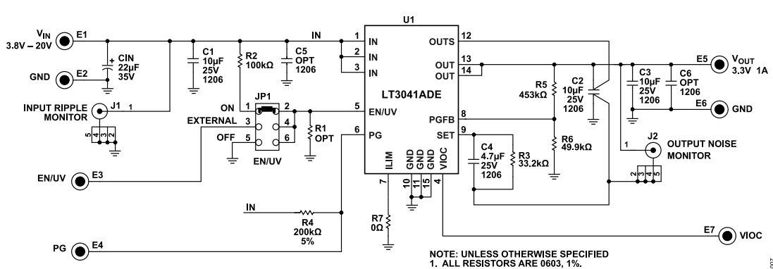 原理图 - Analog Devices Inc. DC3158A评估板
